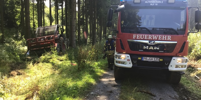 FW-PB: Unfall mit Forstmaschine - Forstarbeiter schwerverletzt - Foto: presseportal.de