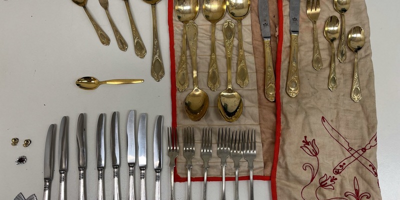 POL-HA: Diebesgut bei Wohnungsdurchsuchung aufgefunden - Wem gehört dieses Goldbesteck? - Foto: presseportal.de