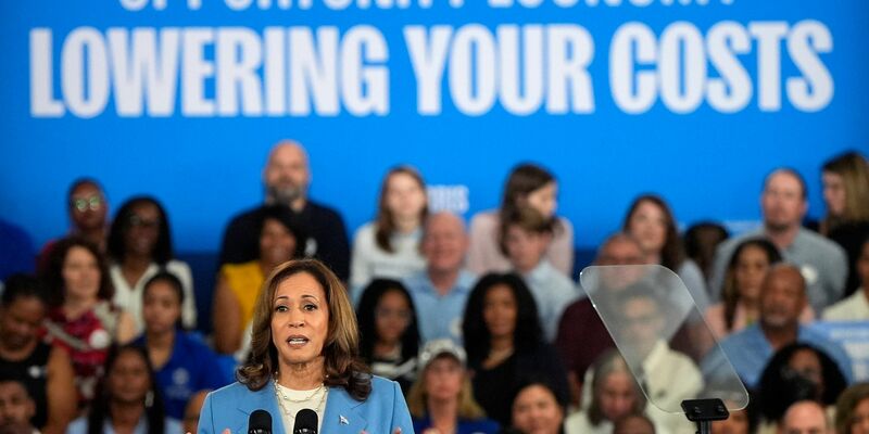 «Zu viele Menschen, egal, wie viel sie arbeiten, haben das Gefühl, dass es schwer ist, voranzukommen», sagte die amtierende Vizepräsidentin. - Foto: Mike Stewart/AP/dpa