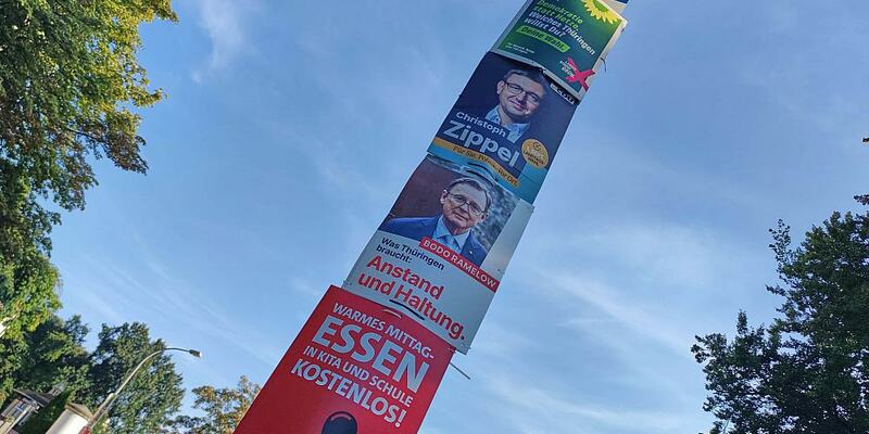 Wahlplakate von SPD, Linken, CDU, Grünen und AfD zur Landtagswahl in Thüringen (Archiv) - Foto: über dts Nachrichtenagentur