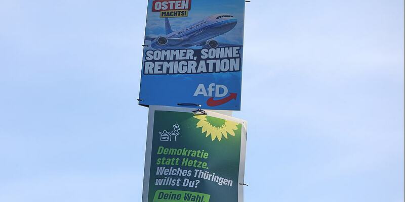 Wahlplakate von AfD und Grünen zur Landtagswahl in Thüringen (Archiv) - Foto: über dts Nachrichtenagentur