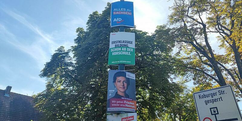 Wahlplakate von AfD, CDU, BSW und Linke zur Landtagswahl in Sachsen (Archiv) - Foto: über dts Nachrichtenagentur