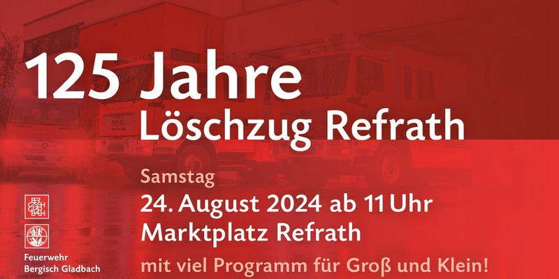 FW-GL: Presseeinladung 125 Jahre Löschzug 10 - Refrath - Foto: presseportal.de