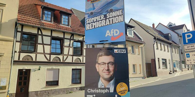 Wahlplakate von AfD und CDU zur Landtagswahl in Thüringen (Archiv) - Foto: über dts Nachrichtenagentur