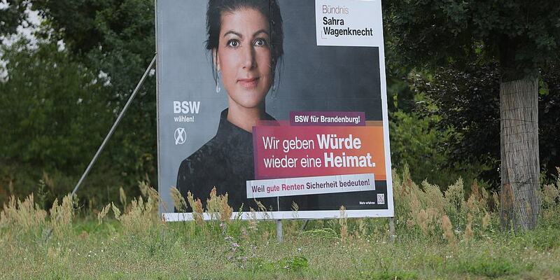 BSW-Wahlplakat mit Sahra Wagenknecht zur Landtagswahl in Brandenburg (Archiv) - Foto: über dts Nachrichtenagentur