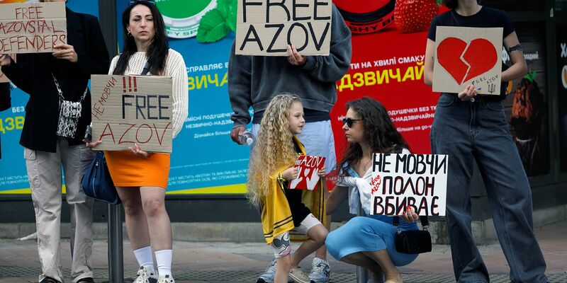 Solidaritätsbekundung für Ukrainer in Kriegsgefangenschaft (Archivbild) - Foto: -/ukrin/dpa