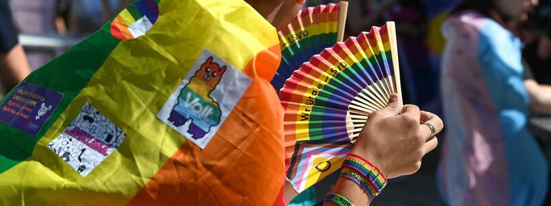 Zum Christopher Street Day in Magdeburg gab es eine queere Parade mit Hunderten Teilnehmerinnen und Teilnehmern durch die Innenstadt. (Archivbild) - Foto: Heiko Rebsch/dpa