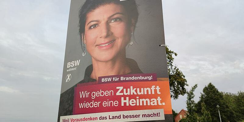 BSW-Wahlplakat mit Sahra Wagenknecht zur Landtagswahl in Brandenburg (Archiv) - Foto: über dts Nachrichtenagentur