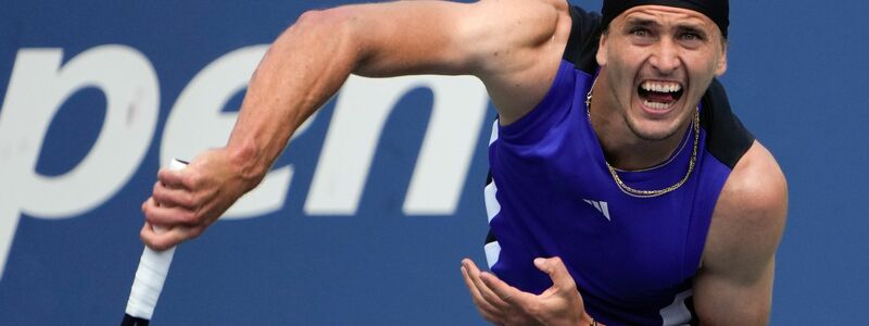 Alexander Zverev hat beim Erstrunden-Sieg einige Mühe. - Foto: Julia Nikhinson/AP/dpa