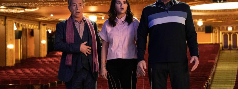 Oliver (Martin Short), Mabel (Selena Gomez) und Charles (Steve Martin)  sind wieder auf Mördersuche. - Foto: Patrick Harbron/Hulu/ Disney+ 2023/dpa