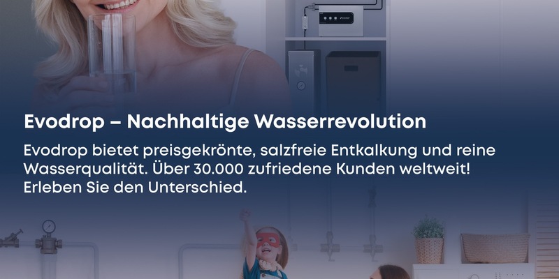 Effiziente Entkalkung durch den Einsatz von natürlicher Apfelsäure / Die Schweizer Wassertechnologie-Firma Evodrop entwickelte die womöglich bekannteste Alternative zu Salzanlage - Foto: presseportal.de