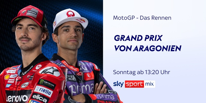 Die nächste Runde im Duell Bagnaia vs Martín: der MotoGP(TM) Grand Prix von Aragonien am Wochenende live und exklusiv bei Sky Sport - Foto: presseportal.de