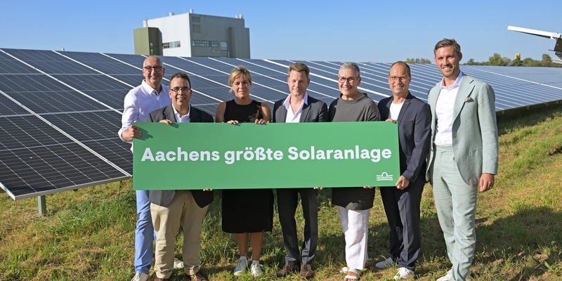 Grünenthal: größte Solarstromanlage in Aachen geht ans Netz - Foto: presseportal.de