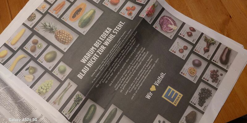 Das Handelsunternehmen Edeka sprach sich vor den Wahlen für Vielfalt aus. - Foto: Hans-Thomas Frisch/dpa