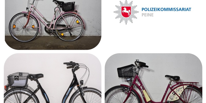 POL-SZ: Pressemitteilung der Polizei Peine vom 30.08.2024: Fahrräder sichergestellt - Polizei Peine sucht Eigentümer - Foto: presseportal.de