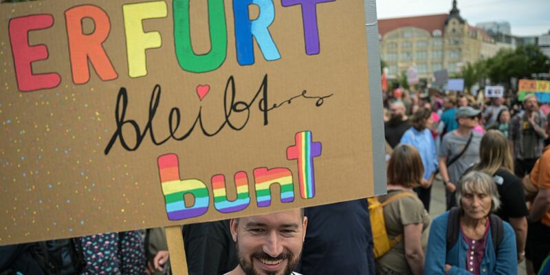 In Erfurt fanden erneut Proteste gegen Rechtsextrmisums statt. (Archivbild) - Foto: Hannes P. Albert/dpa