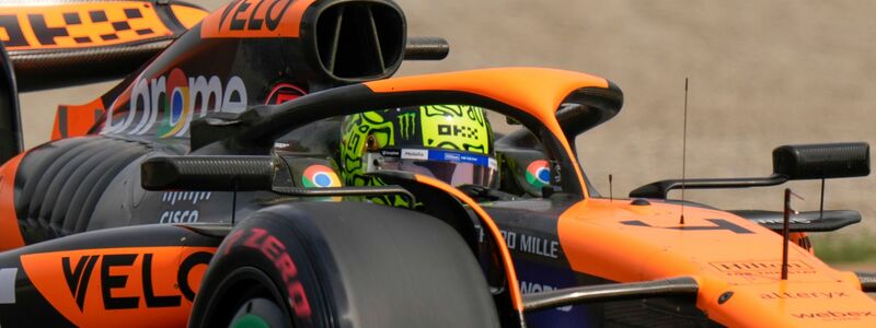 Lando Norris steht auch in Italien auf der Pole.  - Foto: Luca Bruno/AP/dpa