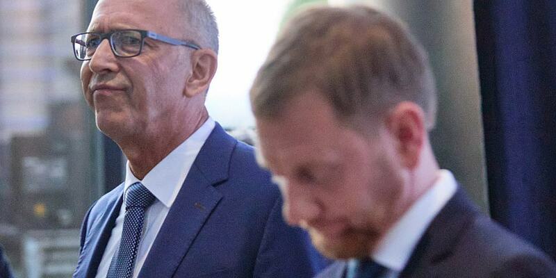 Jörg Urban und Michael Kretschmer am 01.09.2024 - Foto: über dts Nachrichtenagentur