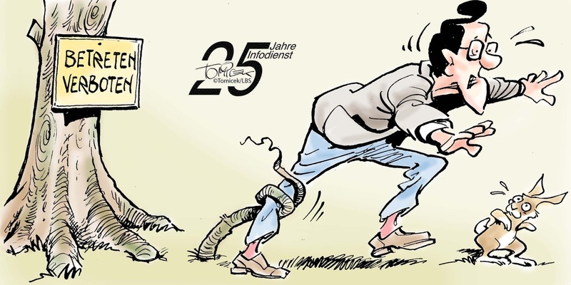 Betreten verboten / Auch Sorgen der Nachbarn berechtigen nicht zur Grenzüberschreitung - Foto: presseportal.de