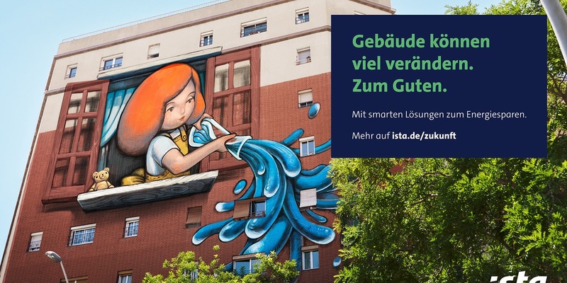 Markenkampagne mit Murals: ista gibt Häusern eine Zukunft - Foto: presseportal.de
