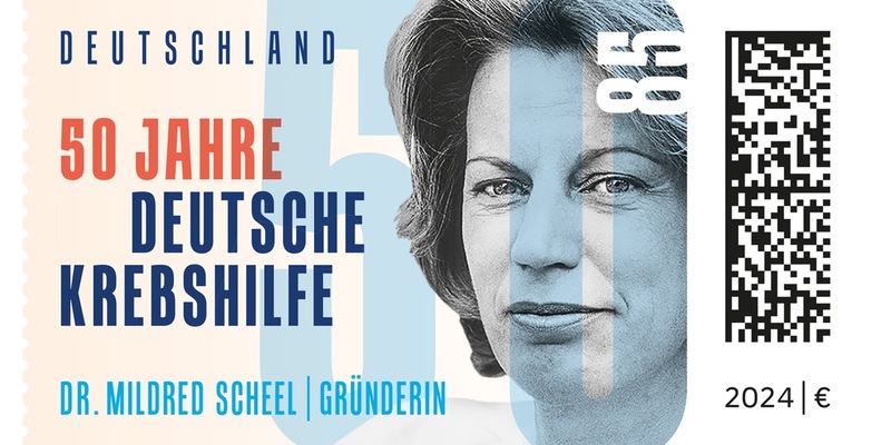 Sonderbriefmarke '50 Jahre Deutsche Krebshilfe'/Bundesfinanzministerium präsentiert neues Sonderpostwertzeichen - Foto: presseportal.de