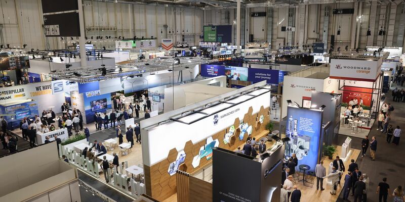 Der MAN-Energy-Solutions-Chef Lauber auf der Messe SMM in Hamburg. - Foto: Christian Charisius/dpa