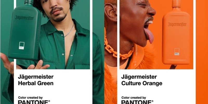 Jägermeister definiert Markenfarben mit Farbsystem- Ikone Pantone® und präsentiert Limited Design-Packs in Herbal Green und Culture Orange - Foto: presseportal.de