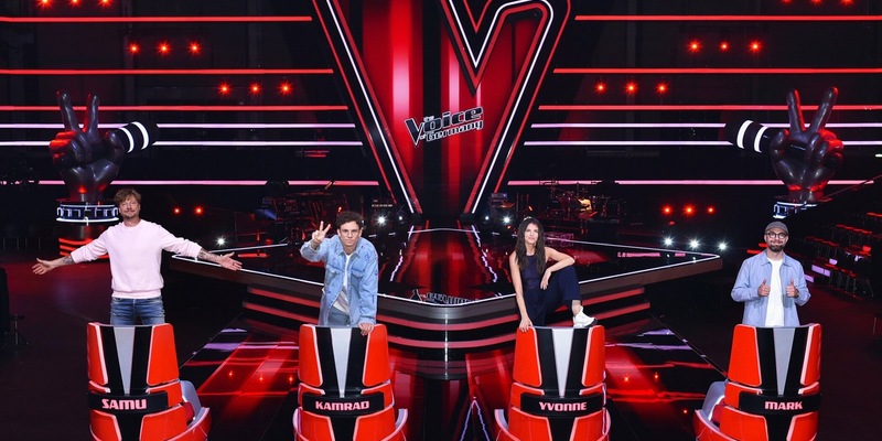 Samu Haber Kamrad Yvonne Catterfeld Mark Forster The Voice of Germany - Foto: Joyn/André Kowalski, presseportal.de
