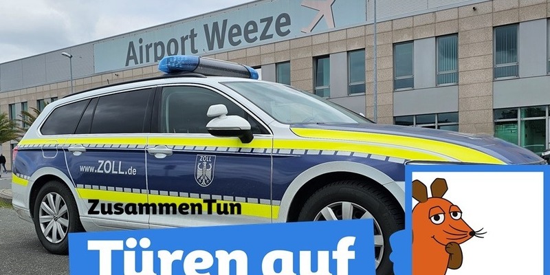 HZA-DU: Wer dabei sein möchte, muss schnell sein! - Der Airport Weeze und das Hauptzollamt Duisburg machen mit bei der Aktion Türen auf mit der Maus am 3. Oktober 2024 - Foto: presseportal.de