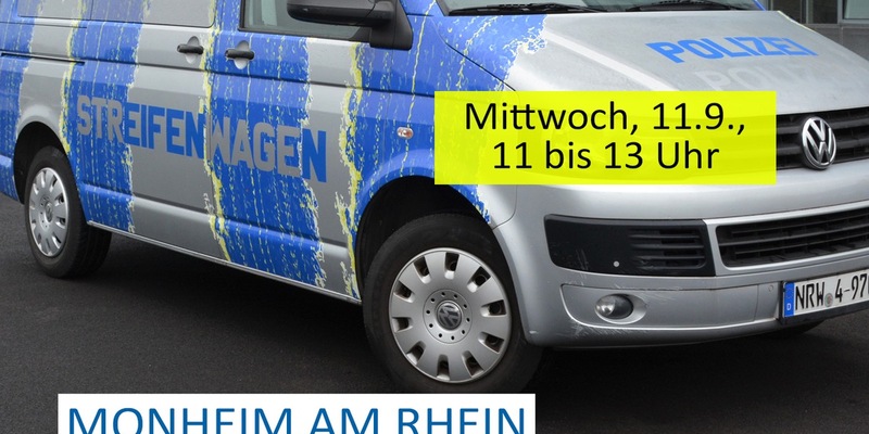 POL-ME: Die Polizei lädt zum Gespräch am Streifenwagen ein - Monheim am Rhein - 2409018 - Foto: presseportal.de