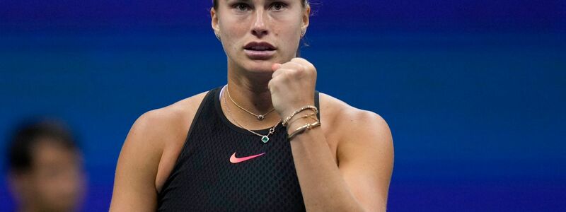 Aryna Sabalenka darf jubeln: Wie vor einem Jahr steht sie im US-Open-Finale. - Foto: Seth Wenig/AP