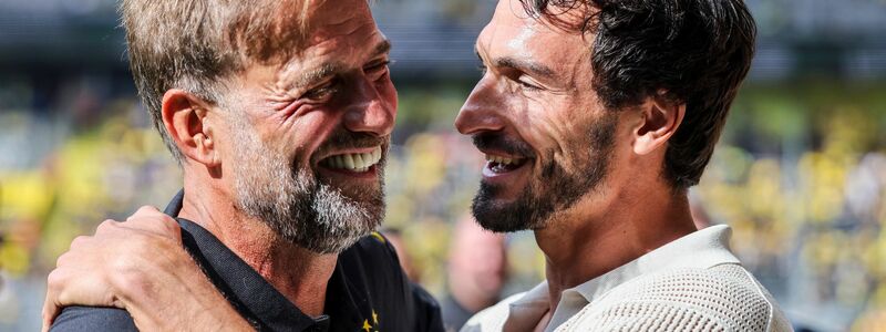 Jürgen Klopp und Mats Hummels kehrten kurzzeitig zum BVB zurück - Foto: Christoph Reichwein/dpa