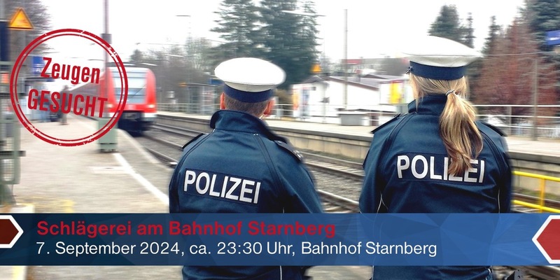 Bundespolizeidirektion München: Schlägerei am Bahnhof Starnberg / Bundespolizei sucht Zeugen - Foto: presseportal.de