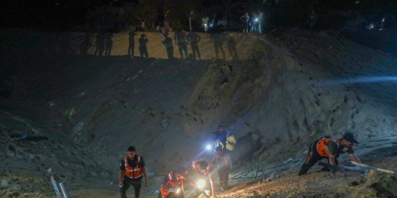 Ort des israelischen Luftangriffs - Foto: Saher Alghorra/ZUMA Press Wire/dpa