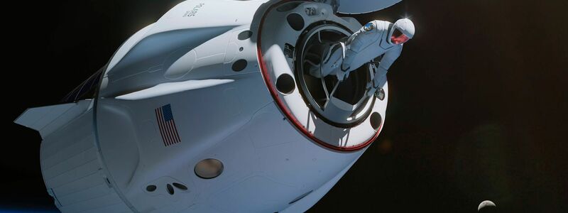 «Crew Dragon» hat keine Schleuse - es geht direkt raus ins All. (Illustration) - Foto: SpaceX/AP/dpa