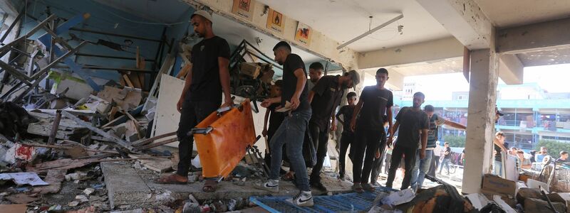 Die ehemalige Schule, die bombardiert wurde - Foto: Omar Ashtawy/APA Images via ZUMA Press Wire/dpa