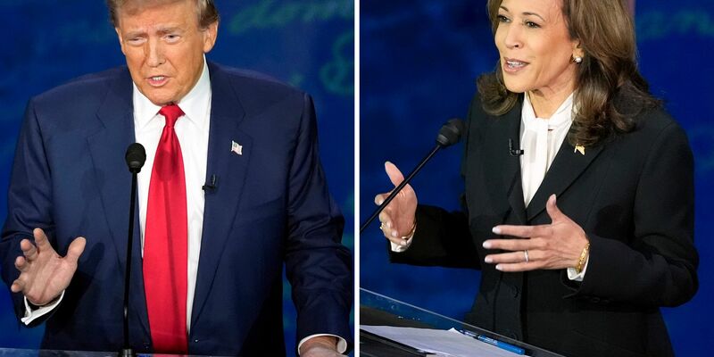 Donald Trump lehnt eine Revanche gegen Kamala Harris auf der Fernsehbühne ab. (Archivbild) - Foto: Alex Brandon/AP/dpa