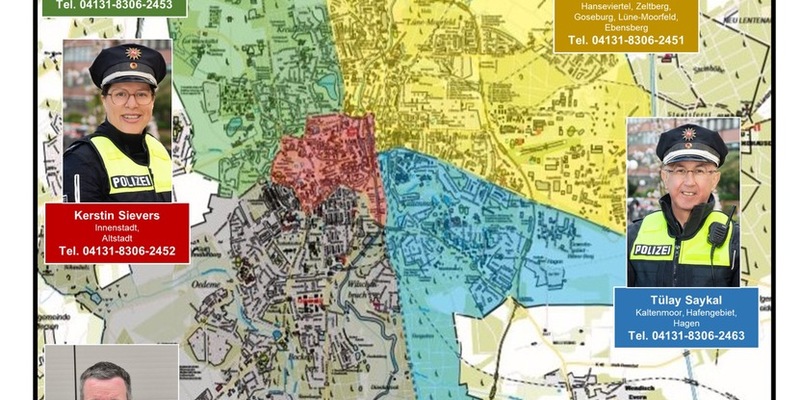 POL-LG: ++ Team der Lüneburger KontaktbeamtInnen komplett - Vorstellung der KontaktbeamtInnen (KoB) in der Hansestadt Lüneburg ++ - Foto: presseportal.de