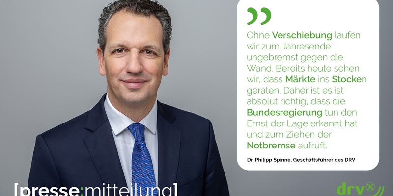 DRV unterstützt Forderung nach einer Verschiebung des Anwendungsstarts für die EUDR I Ohne Verschiebung laufen wir gegen die Wand - Foto: presseportal.de