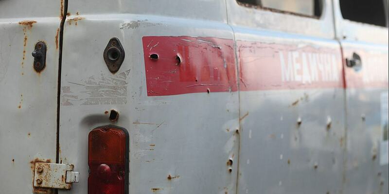 Im Ukraine-Krieg zerschossener Kleinbus (Archiv) - Foto: über dts Nachrichtenagentur