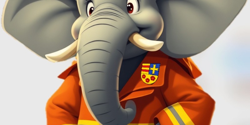 FW-OLL: Flo der Elefant - Das neue Maskottchen der Kreisjugendfeuerwehr - Foto: presseportal.de