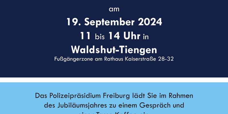 POL-FR: Waldshut-Tiengen: 10 Jahre Polizeipräsidium Freiburg - Einladung zum Coffee with a cop - Foto: presseportal.de