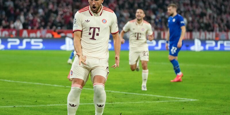 Trifft mehrfach gegen Zagreb: Harry Kane. - Foto: Matthias Schrader/AP/dpa