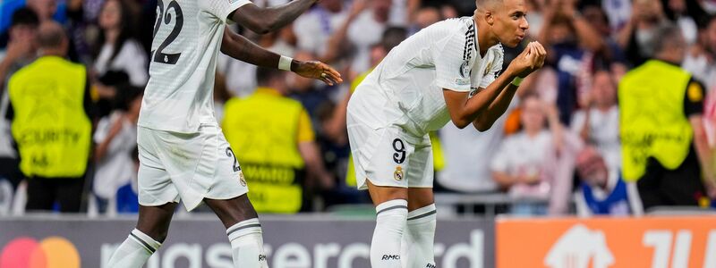 Kylian Mbappé trifft bei seinem Debüt für Real Madrid in der Königsklasse. - Foto: Manu Fernandez/AP/dpa