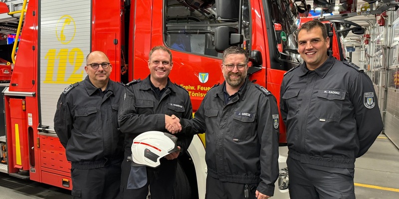 FW Tönisvorst: Zwei neue Führungskräfte für die Tönisvorster Wehr - Foto: presseportal.de