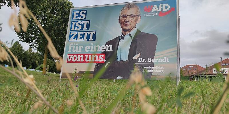 AfD-Wahlplakat mit Hans-Christoph Berndt zur Landtagswahl in Brandenburg (Archiv) - Foto: über dts Nachrichtenagentur