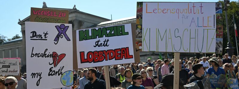 Auch in München sind Tausend Anhänger von Fridays for Future auf die Straße gegangen. - Foto: Felix Hörhager/dpa