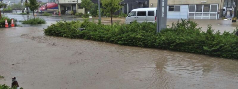 Überflutungen in Wajima. - Foto: Uncredited/Kyodo News/AP