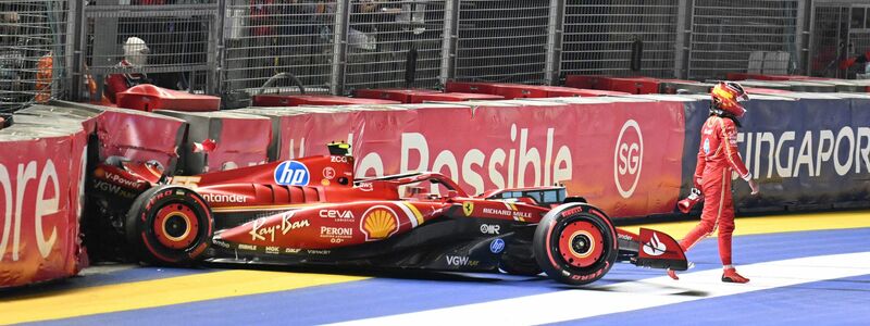 Der Unfall von Carlos Sainz sorgt für Brisanz in der Qualifikation. - Foto: Mohd Rasfan/Pool AFP/AP/dpa