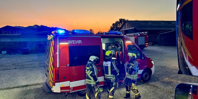 FW Hünxe: Zwei Verletzte nach Defekt an Biogasanlage - Großübung im Dreiländereck - Foto: presseportal.de
